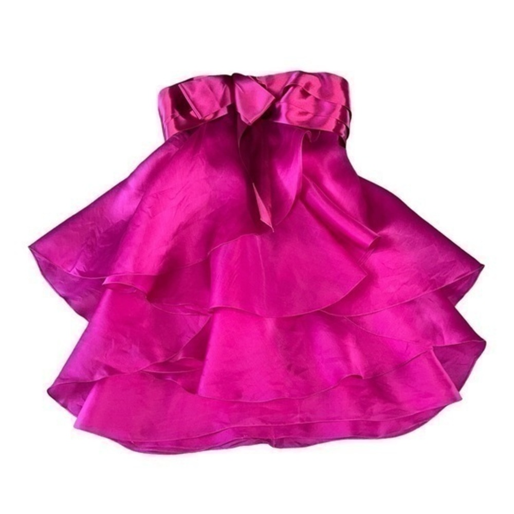 Marchesa-Tiered-ruffle Strapless Gown
